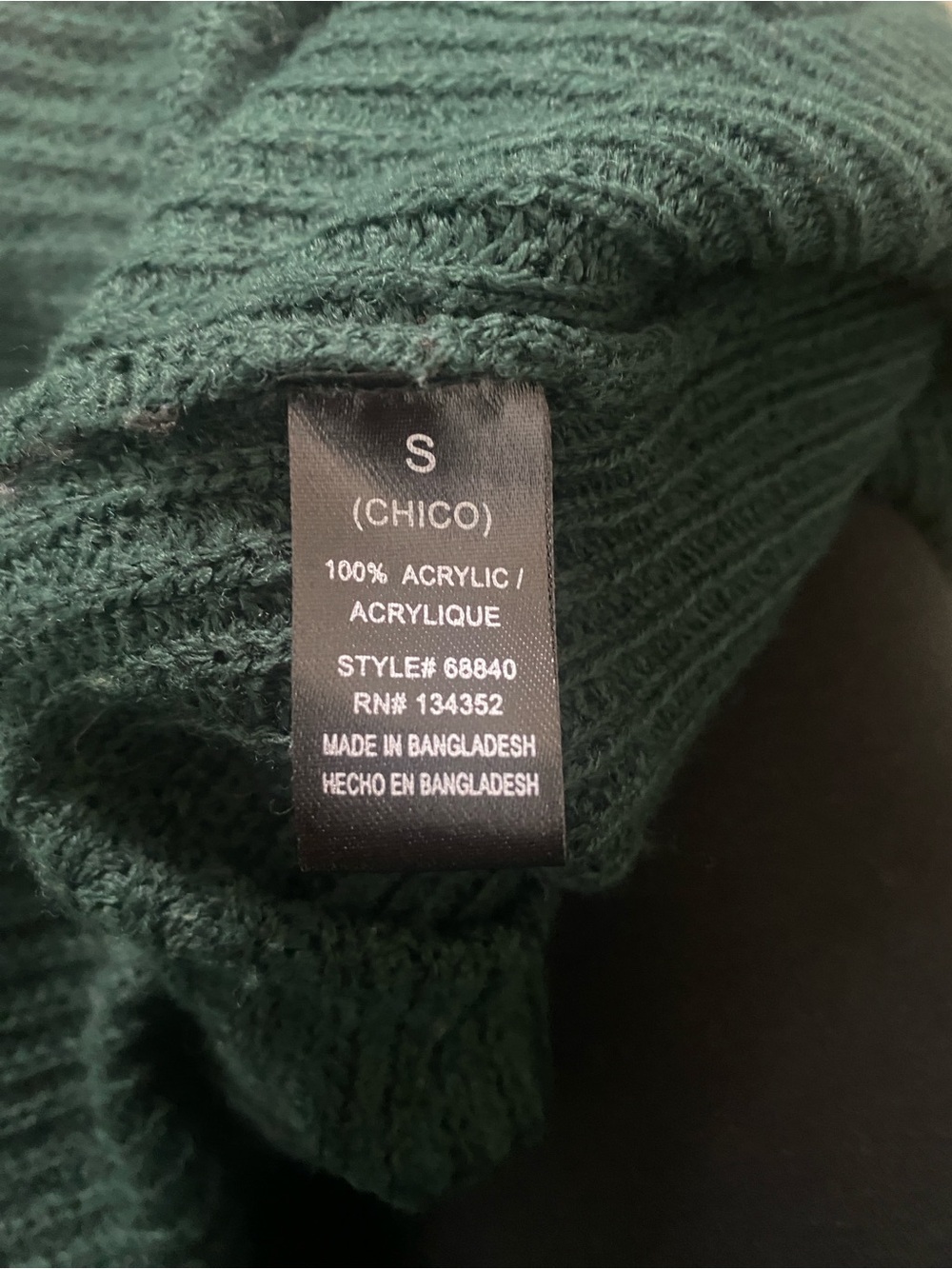 Ambiance Forest Green Open-Front Knit Cardigan - Picture 4 of 4